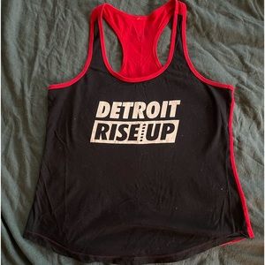 Racerback Tank Screen Printed Roller Derby “Detroit Rise Up” Merch
